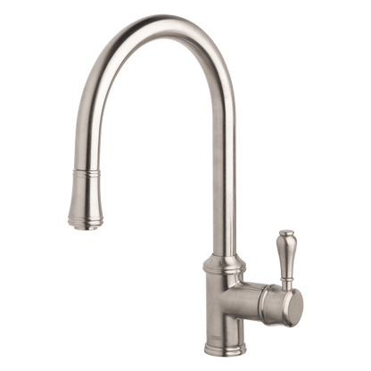 Provincial Single Lever Kitchen Mixer with Pull Out Lead Free - Brushed Nickel