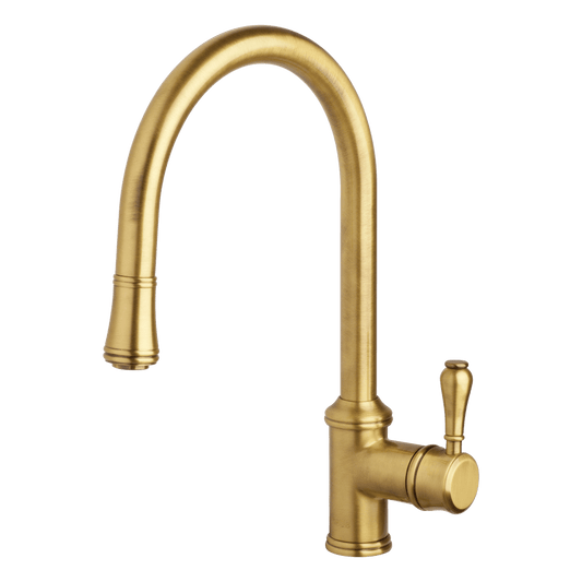 Provincial Single Lever Kitchen Mixer with Pull Out Lead Free - Bronze