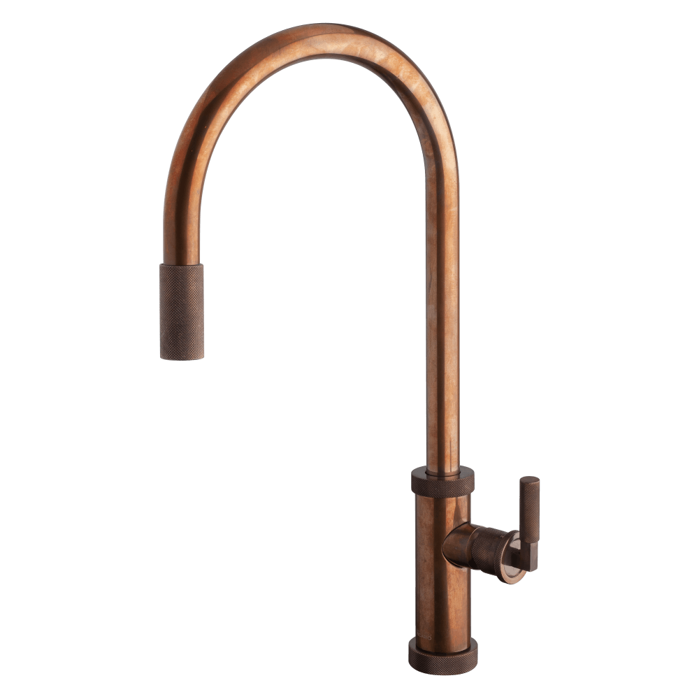 Urban D Pull Out Kitchen Mixer Lead Free - Natural Brass