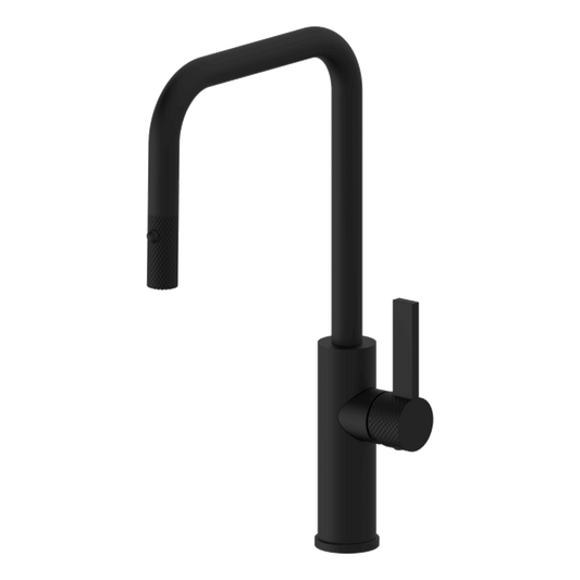 Luz Industrial Pull Out Kitchen Mixer Dual Spray Lead Free - Black