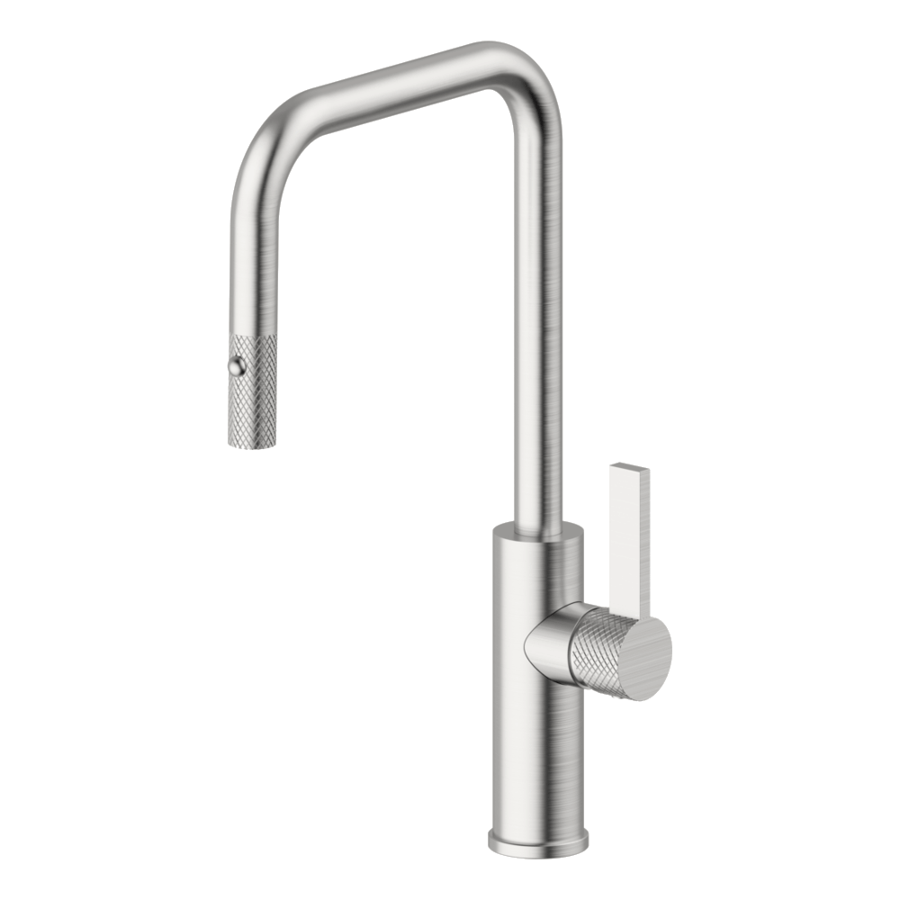 Luz Industrial Pull Out Kitchen Mixer Dual Spray Lead Free - Brushed Nickel