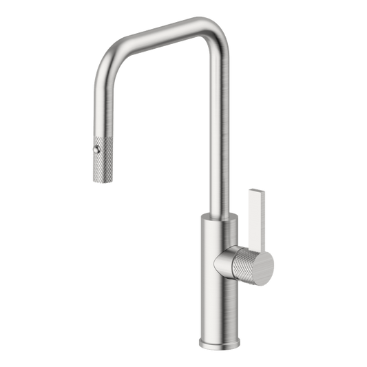 Luz Industrial Pull Out Kitchen Mixer Dual Spray Lead Free - Brushed Nickel