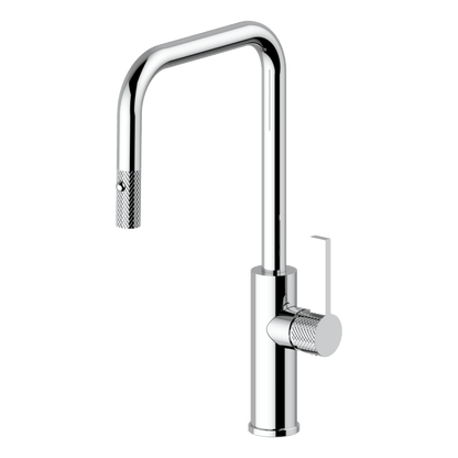 Luz Industrial Pull Out Kitchen Mixer Dual Spray Lead Free - Light Gold