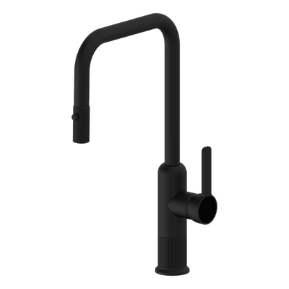 Lumiere Pull Out Kitchen Mixer Dual Spray Lead Free - Black