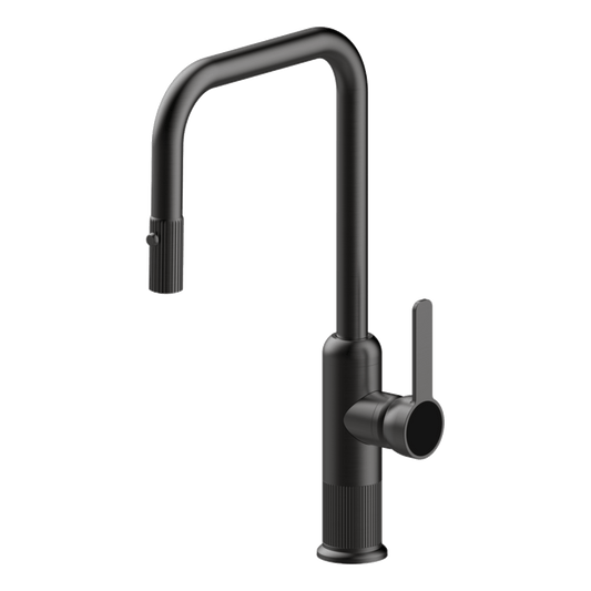 Lumiere Pull Out Kitchen Mixer Dual Spray Lead Free - Black Brushed Nickel