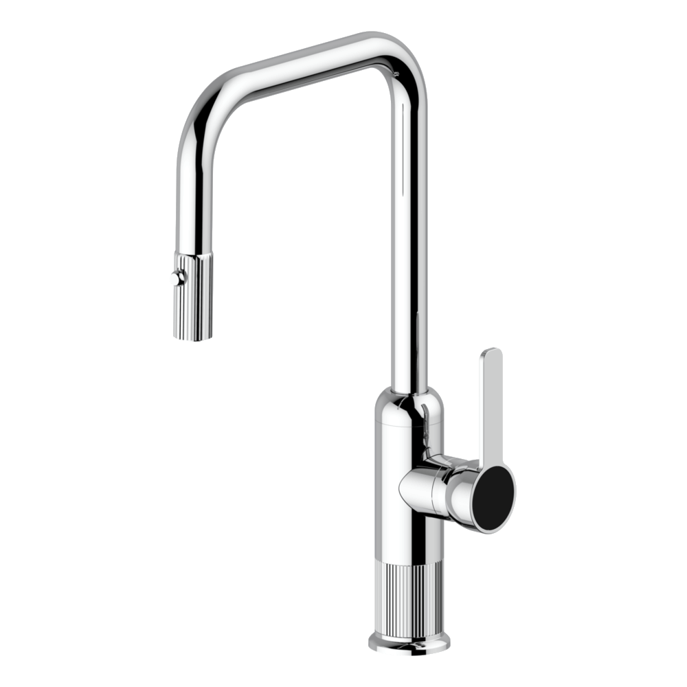 Lumiere Pull Out Kitchen Mixer Dual Spray Lead Free - Brushed Gold