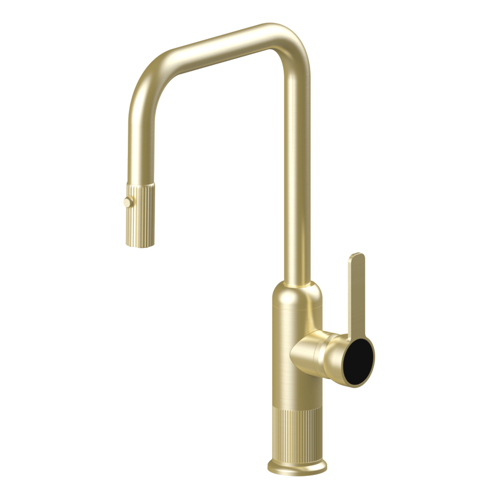 Lumiere Pull Out Kitchen Mixer Dual Spray Lead Free - Light Gold
