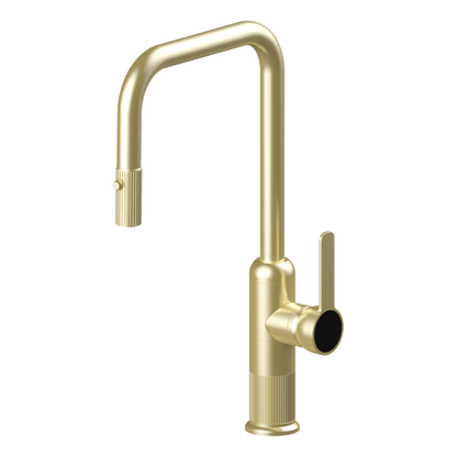 Lumiere Pull Out Kitchen Mixer Dual Spray Lead Free - Light Gold