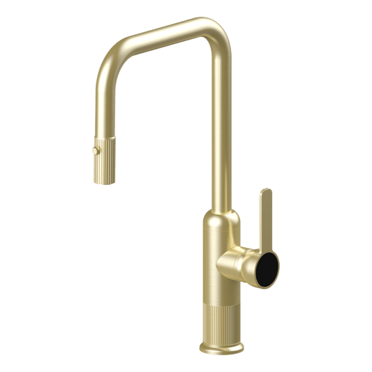 Lumiere Pull Out Kitchen Mixer Dual Spray Lead Free - Light Gold