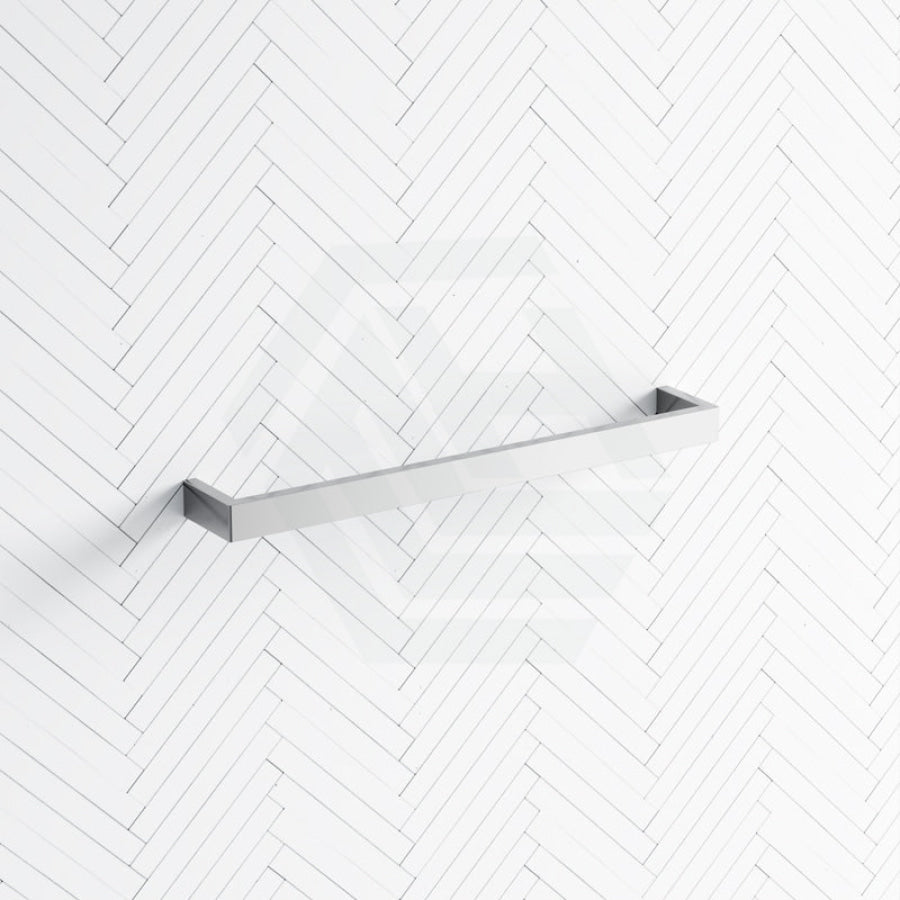 450/630/830mm ThermoGroup 12V Square Single Bar Heated Towel Rail Polished Stainless Steel