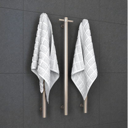 Thermorail 12V Straight 900 Round Vertical Single Heated Towel Rail