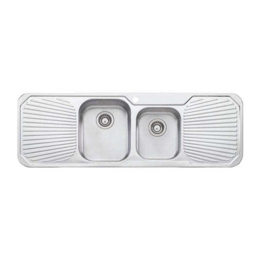 Oliveri Petite 1 & 3/4 Bowl Sink With Double Drainer