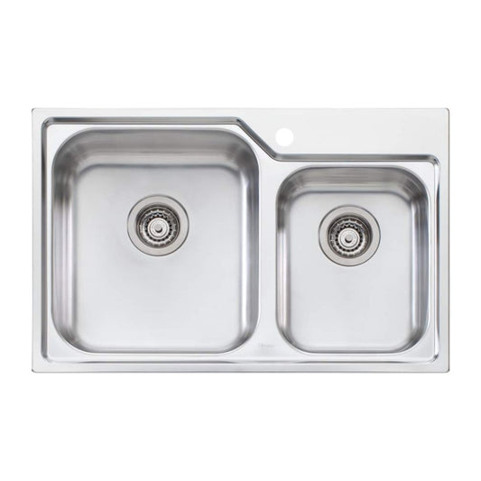Oliveri Nu-Petite 1 & 3/4 Bowl Topmount Sink