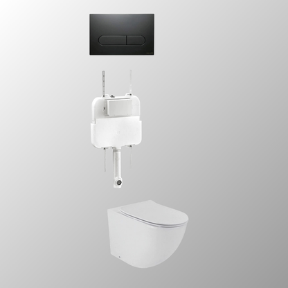 LUCI SLIM IN-WALL TOILET PACKAGE - Circle / Brushed Brass
