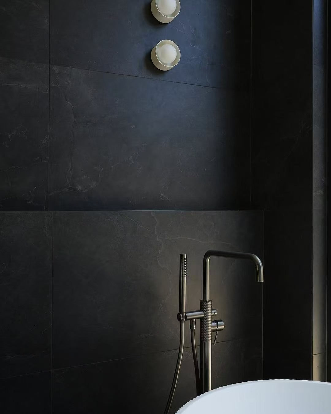 Nero Opal Freestanding Bath Mixer with Handshower