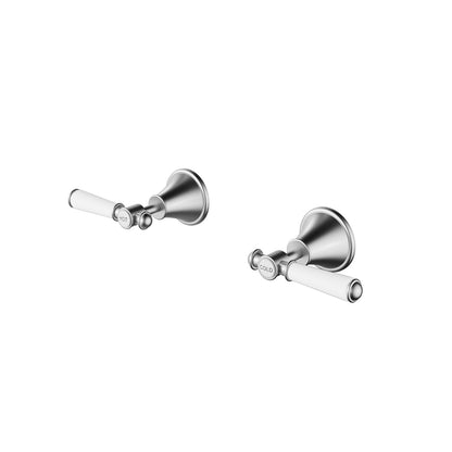 Clasico Wall Top Assemblies - Chrome / Ceramic Handle