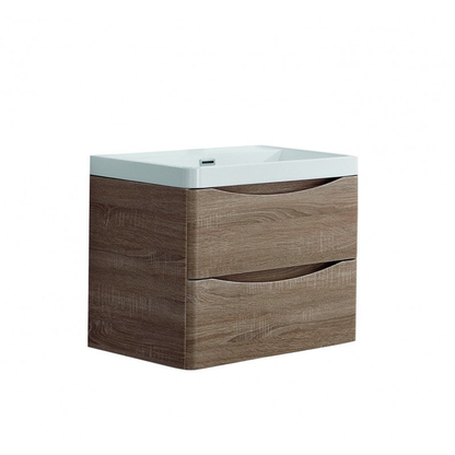 Belbagno Ancona 600mm Wall Hung Vanity  Oak 600 X 420 X 450