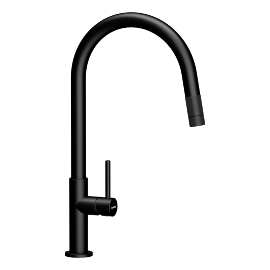 Schock Talia Pull Out with Jet Spray Function Kitchen Mixer - Black