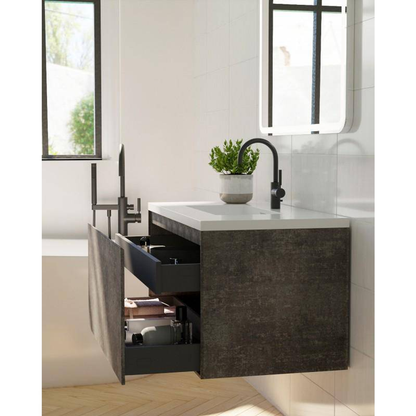 Belbagno Prado 900mm Wall Hung Vanity Maple Oak 900 X 480 X 450