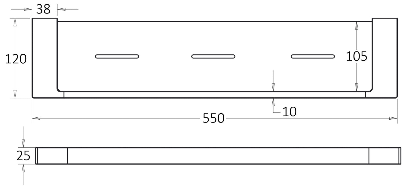Ceram Shelf Metal - Brushed Nickel