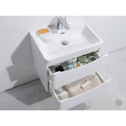 Belbagno Ancona 600mm Wall Hung Vanity  600 X 420 X 450