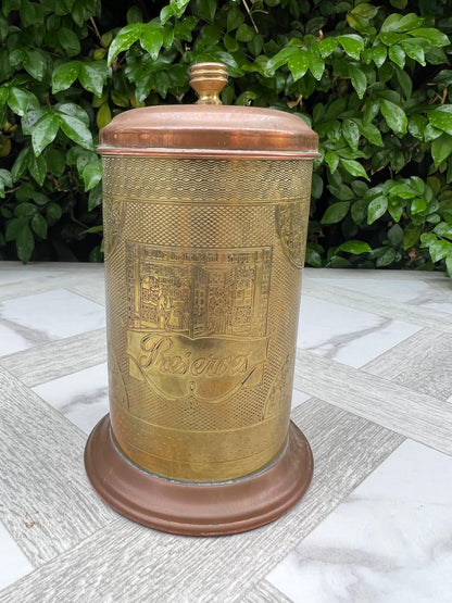 Vintage Brass and Copper Preserves Cannister