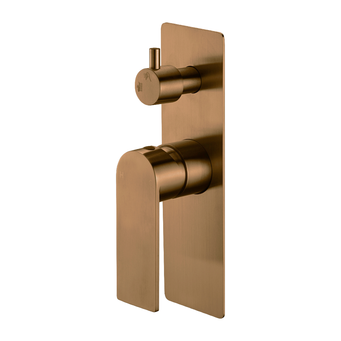 TRIM SET - Luci Inox Lead free Shower & Bath Diverter Mixer Soft Rectangular 240mm x 90mm Plate