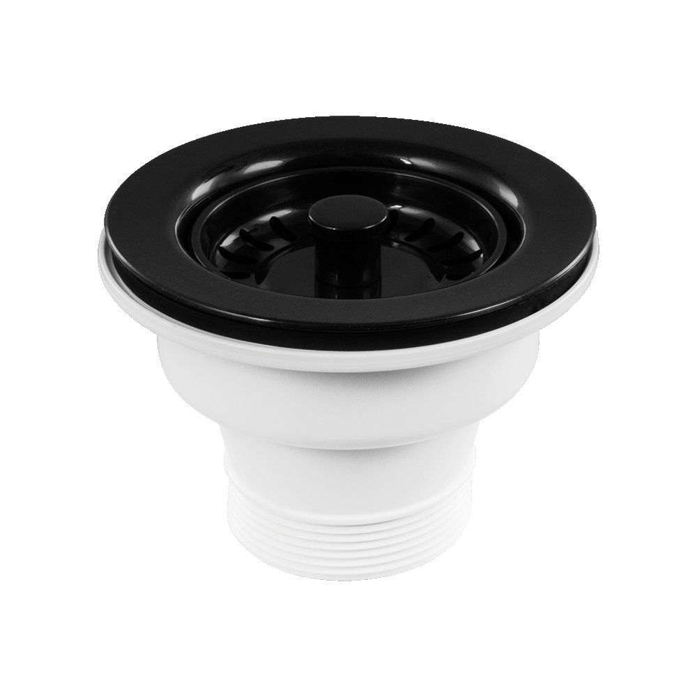 Plug & Waste 90x50mm Black