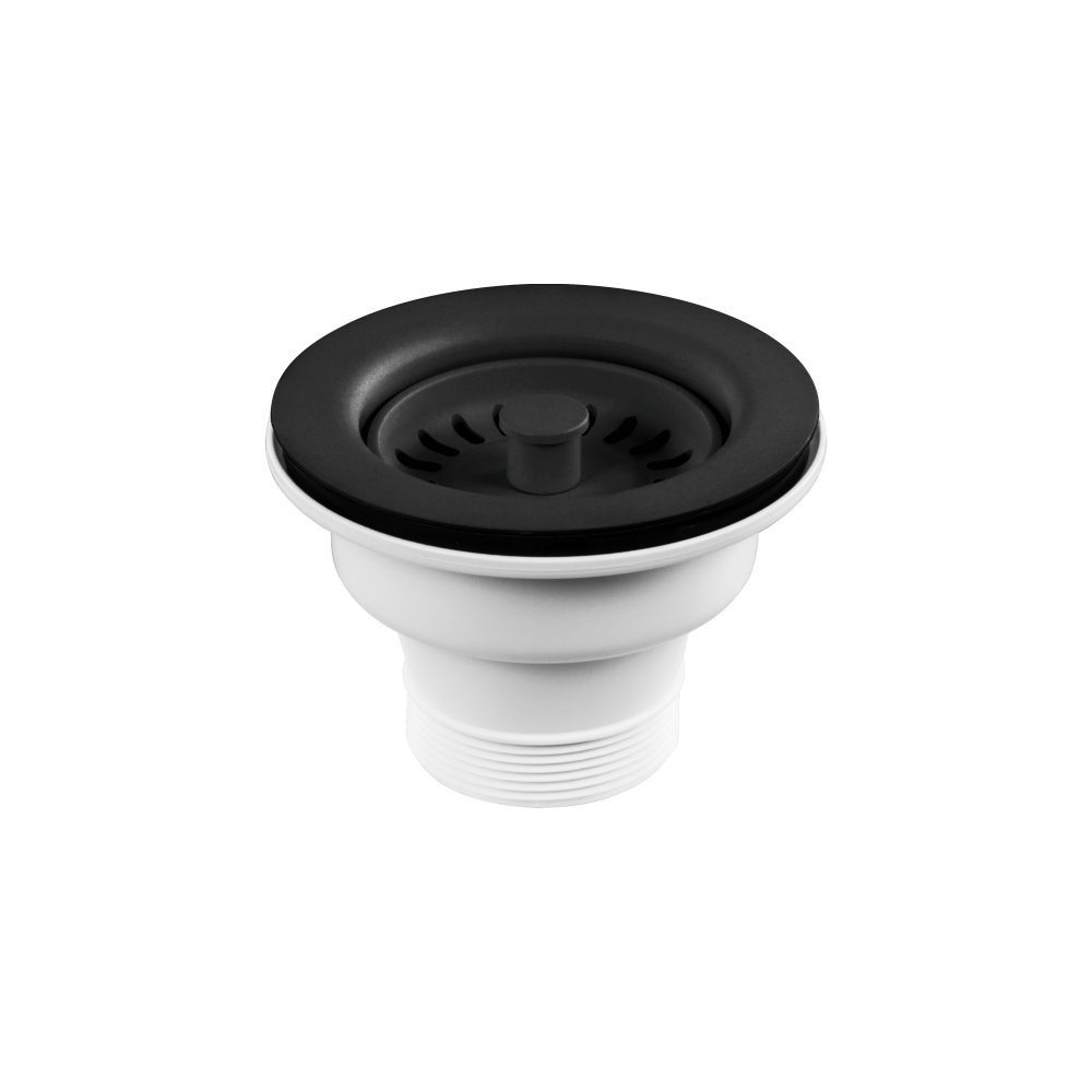 Plug & Waste 90x50mm Matt Black