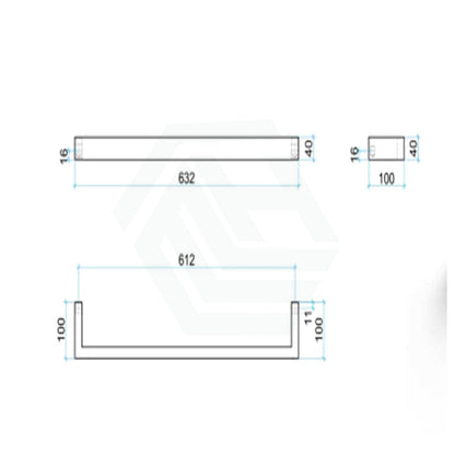 630/830mm ThermoGroup 12V Square 3 Single Bar Heated Towel Rail Variant Colour Available