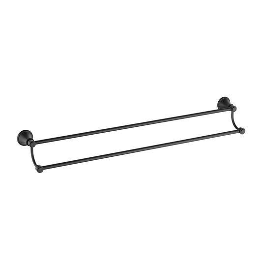 Clasico Towel Rail - matt-black / Double / 600mm