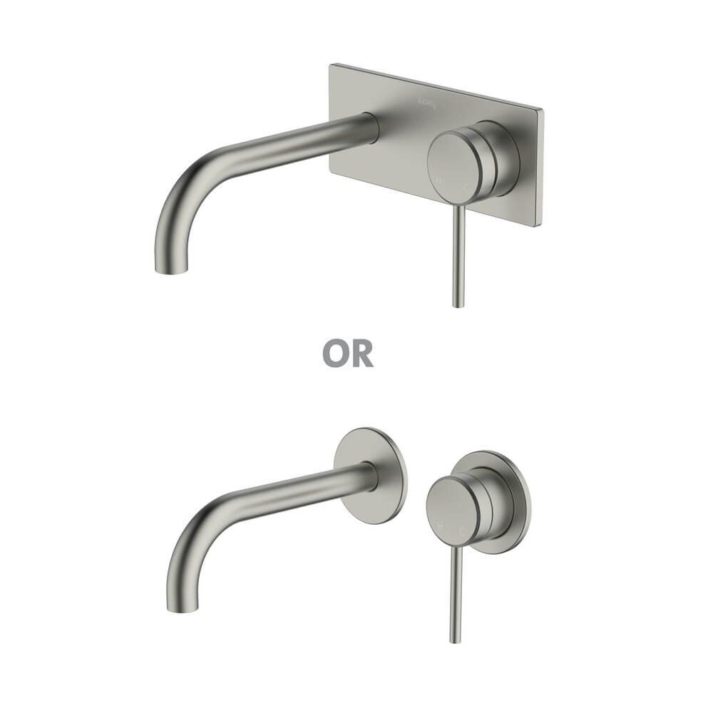 Poco Wall Basin/Bath Set 165mm Lead Free - Brushed Nickel