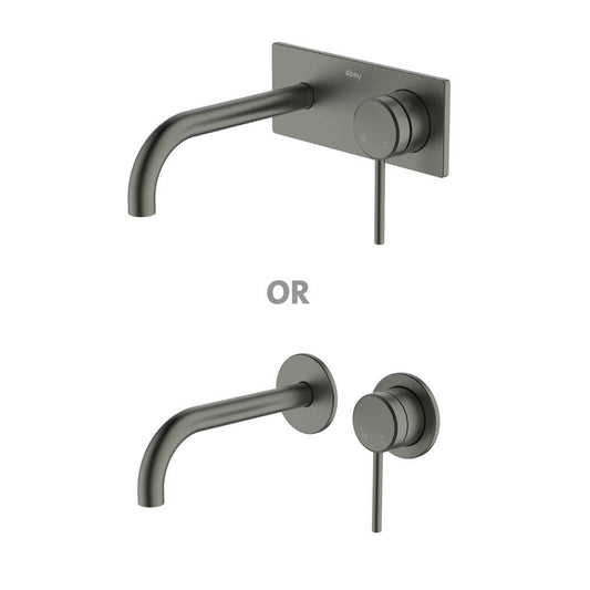 Poco Wall Basin/Bath Set 165mm Lead Free - Gun Metal