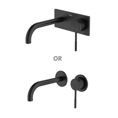 Poco Knurled Wall Basin/Bath Set 165mm Lead Free - Black