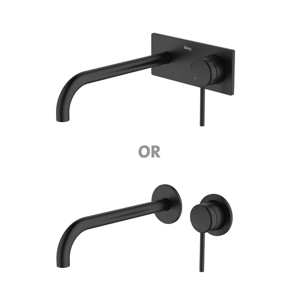 Poco Wall Basin/Bath Set 220mm Lead Free - Black