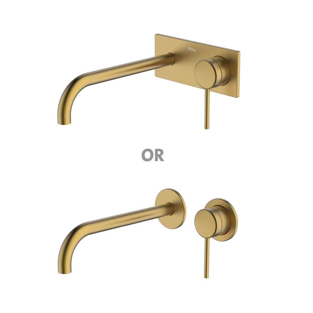 Poco Wall Basin/Bath Set 220mm Lead Free - Brushed Brass