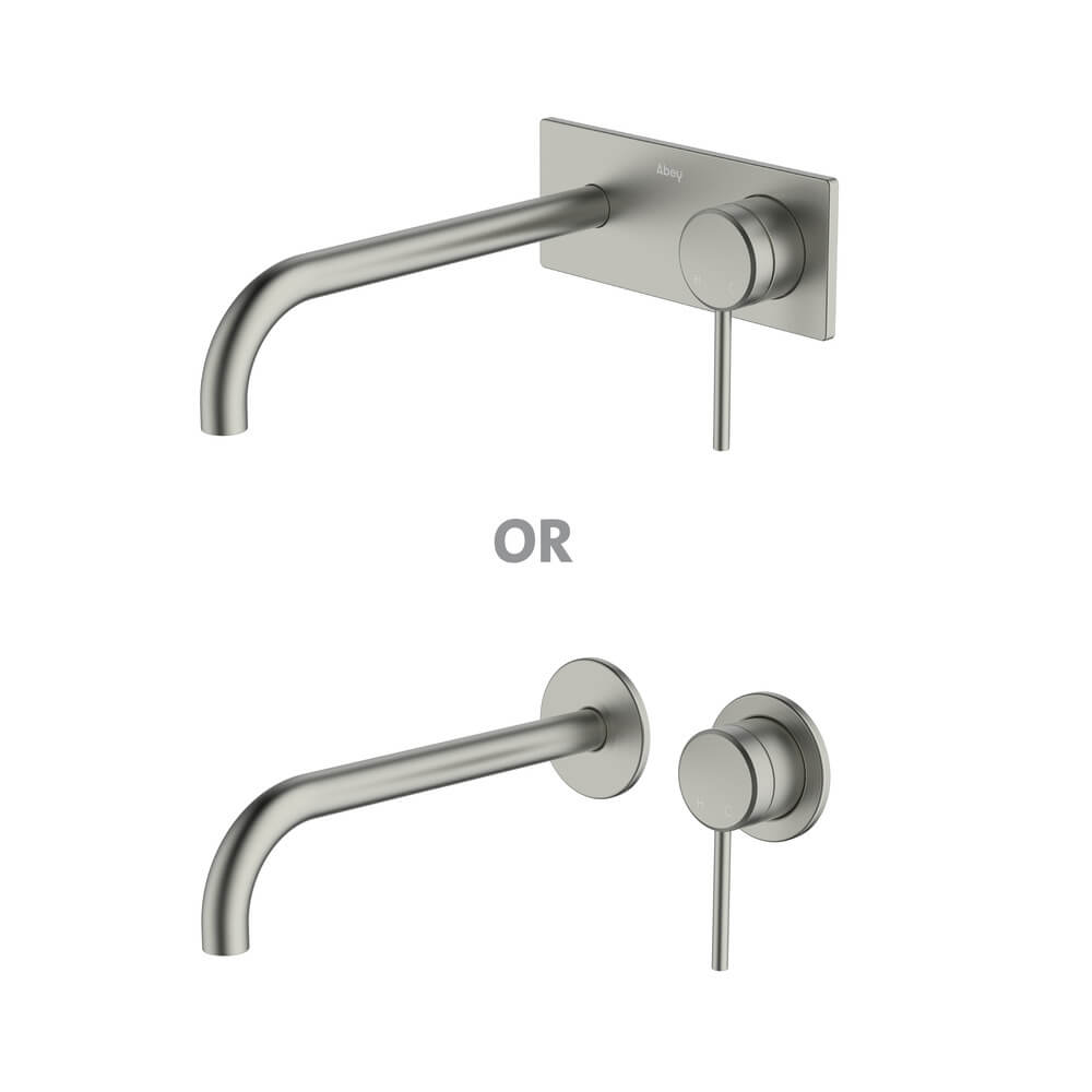 Poco Wall Basin/Bath Set 220mm Lead Free - Brushed Nickel