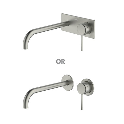 Poco Wall Basin/Bath Set 220mm Lead Free - Brushed Nickel
