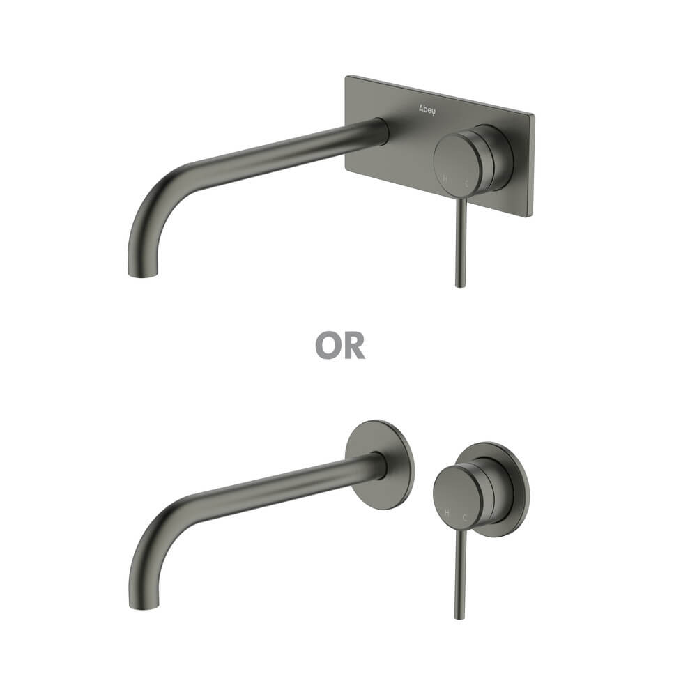 Poco Wall Basin/Bath Set 220mm Lead Free - Gun Metal