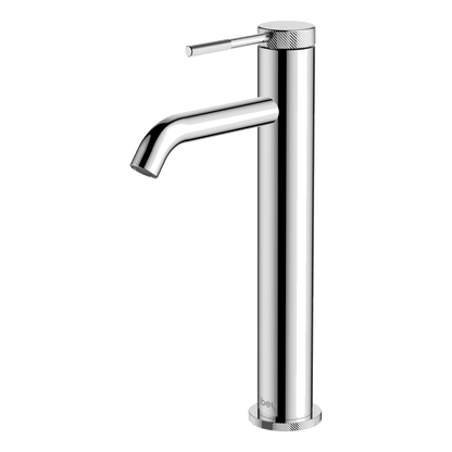 Poco Knurled High Basin Mixer Lead Free - Brushed Brass