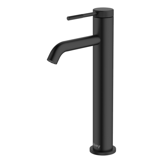 Poco Knurled High Basin Mixer Lead Free - Black