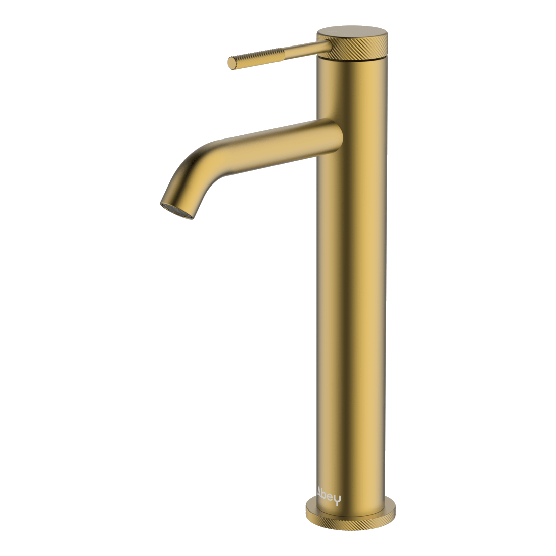 Poco Knurled High Basin Mixer Lead Free - Brushed Brass