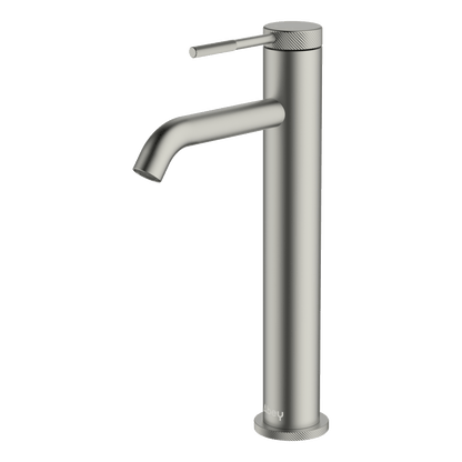 Poco Knurled High Basin Mixer Lead Free - Brushed Nickel