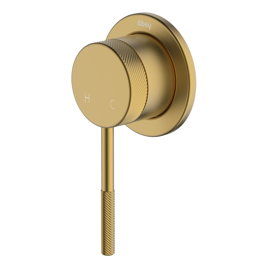 Poco Knurled Shower Mixer Lead Free - Brushed Brass