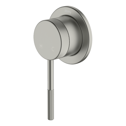 Poco Knurled Shower Mixer Lead Free - Brushed Nickel