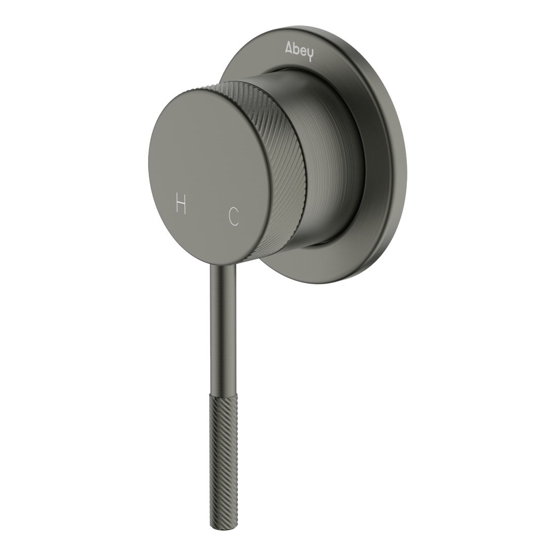 Poco Knurled Shower Mixer Lead Free - Gun Metal