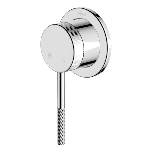 Poco Knurled Shower Mixer Lead Free - Chrome