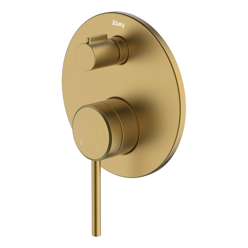 Poco Diverter Mixer - Brushed Brass