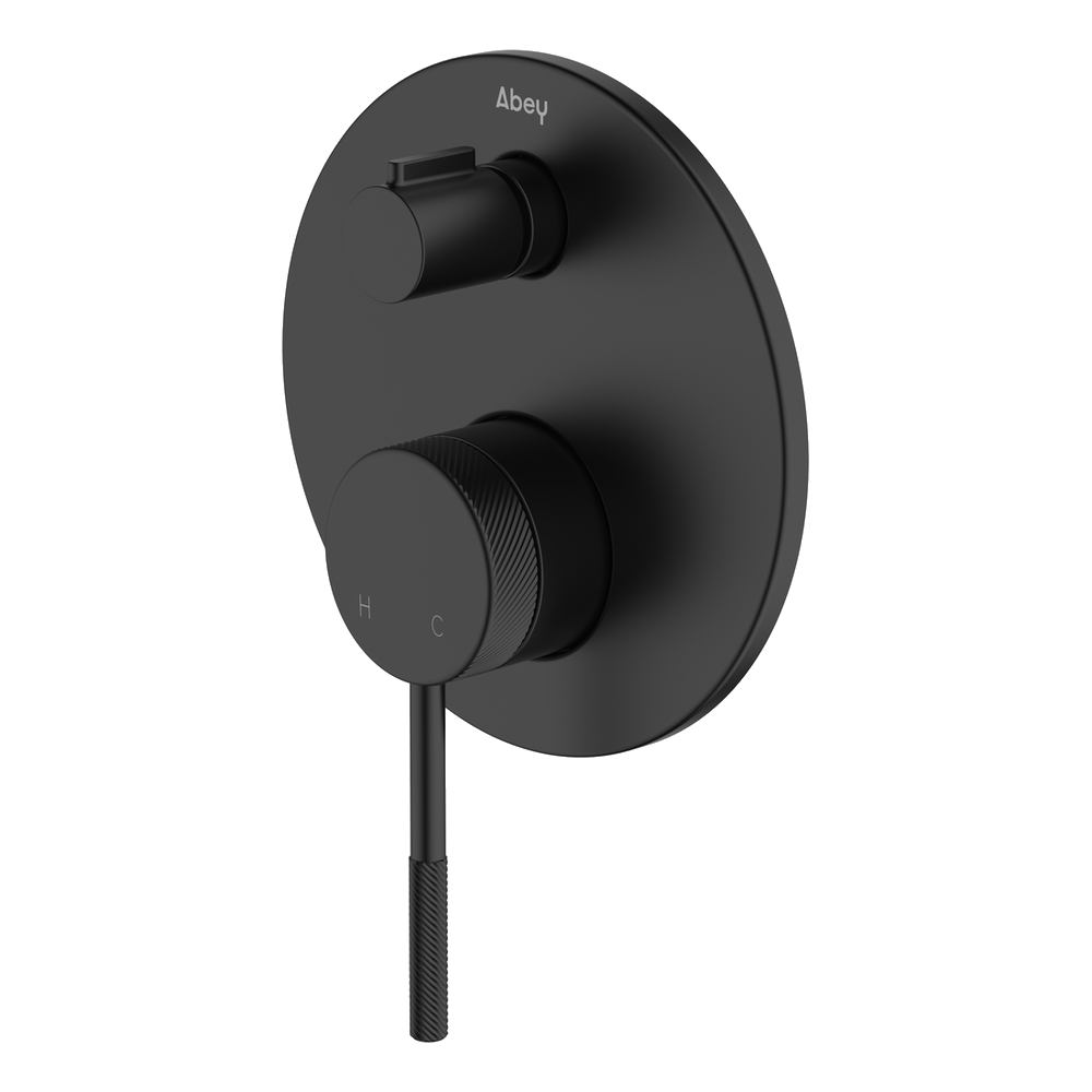 Poco Knurled Diverter Mixer - Black