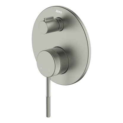 Poco Knurled Diverter Mixer - Brushed Nickel